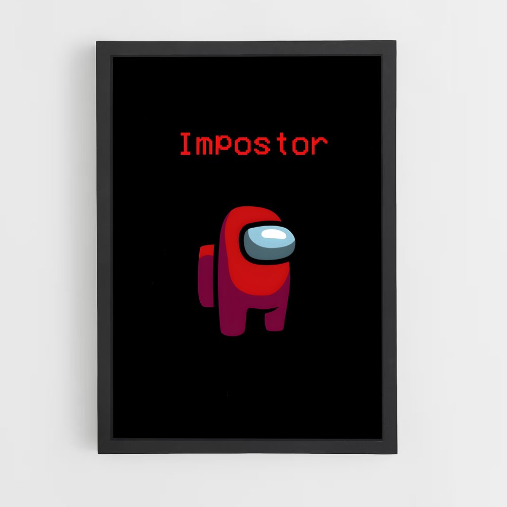 Poster Impostor Noir – affiche Among us (vue 2)